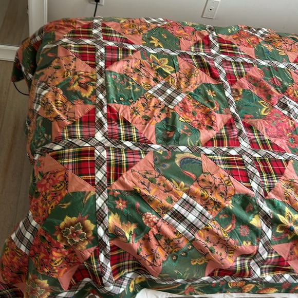 Vintage Bloomingdale’s Cotton Patchwork Bed Cover Blanket Twin size - Picture 6 of 17